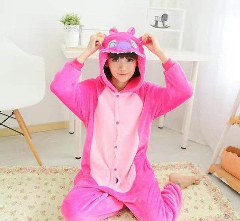 Adults Onesie Zip Up Animal Pajamas One Piece Sleepwear