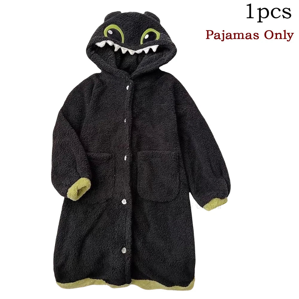 Adult Kigurumi Toothless Dragon Onesie Pajamas Cosplay Costume Robes Anime Nightgown Halloween Cartoon Sleepwear Slipper