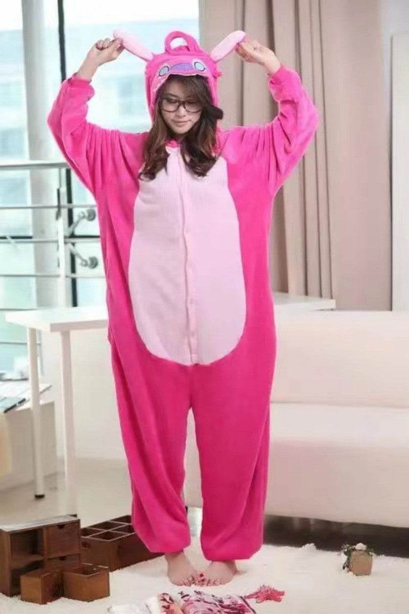Adults Onesie Zip Up Animal Pajamas One Piece Sleepwear