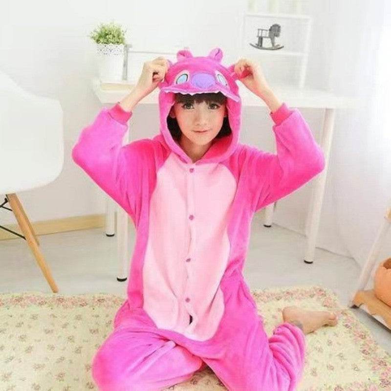 Adults Onesie Zip Up Animal Pajamas One Piece Sleepwear