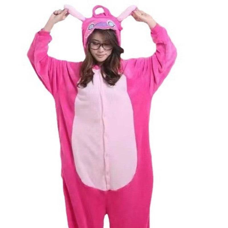 Adults Onesie Zip Up Animal Pajamas One Piece Sleepwear
