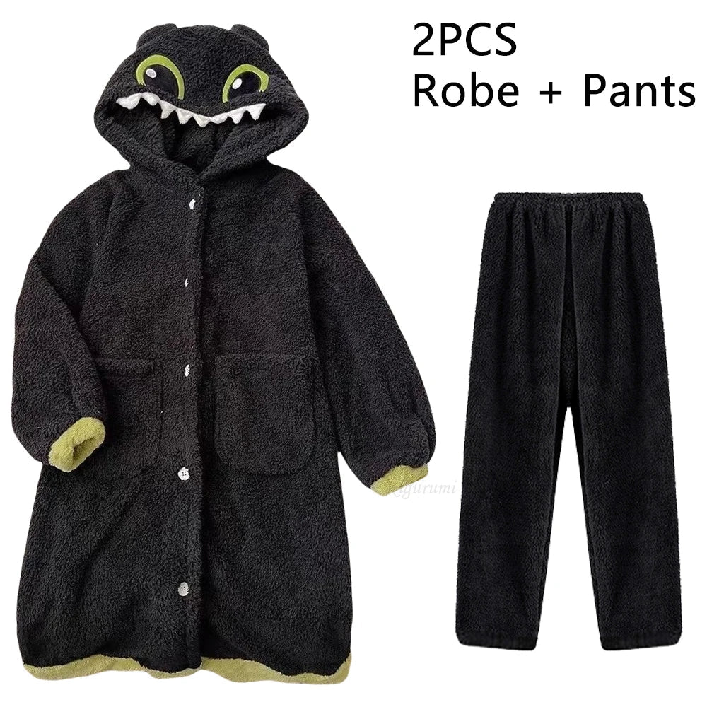 Adult Kigurumi Toothless Dragon Onesie Pajamas Cosplay Costume Robes Anime Nightgown Halloween Cartoon Sleepwear Slipper